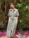Camisero Oversize bordado verde kaki