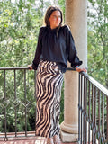 Blusa hombro descubierto satinada
