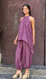 Conjunto asimétrico bombacho zig zag buganvilla