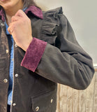 Chaqueta volante marrón