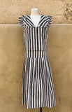 Conjunto rayas negro topo