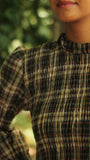 Camisa engomada cuadros
