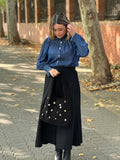 Falda antelina negra