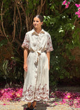 Camisero oversize bordado beig