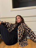 Abrigo borrego animal print