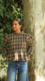 Camisa engomada cuadros