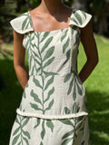 Vestido hojas verdes
