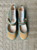 Bailarina turquesa/ocre