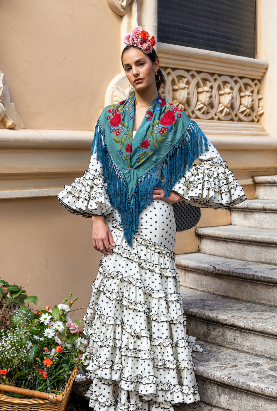 Traje Flamenca Blanco