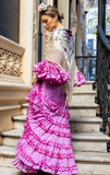 Traje Flamenca Lunar Malva