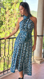 Vestido Treen petróleo