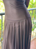 Vestido Tul marrón chocolate
