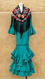 Vestido flamenca  Ento petróleo