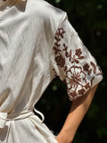 Camisero oversize bordado beig