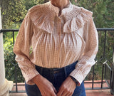 Camisa cuadros cuello engomado