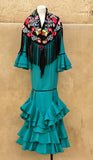 Vestido flamenca  Ento petróleo