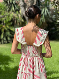 Vestido hoja rosa