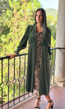 Abrigo terciopelo verde