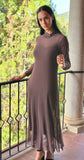Vestido tul marrón