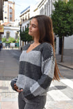 Jersey gris rayas