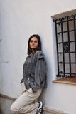 Cazadora gris oversize