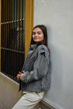 Cazadora gris oversize