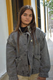 Cazadora gris oversize