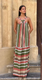 Vestido Halter rayas