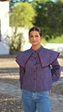 Blusa cuello Bobo rayas