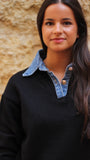 Polera cuello vaquero