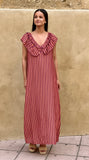 Vestido Rayas cuello bobo