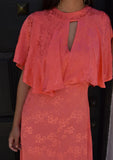 Vestido volante coral