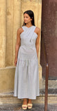 Vestido raya flúor