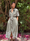 Camisero Oversize bordado verde kaki