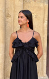 Vestido volantes negros