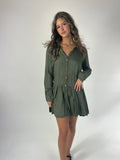 Vestido corto falda tablas