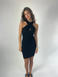 Vestido ajustado escote cruzado