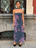 Vestido palabra de honor Floral