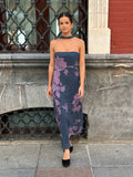 Vestido palabra de honor Floral