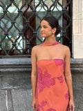 Vestido palabra de honor Floral