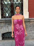 Vestido palabra de honor Floral
