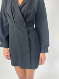 Vestido corto botones falda