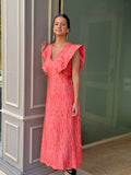 Vestido Coral volantes