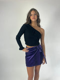 Falda terciopelo morada