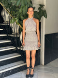 Vestido corto halter