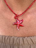 Collar rojo charms