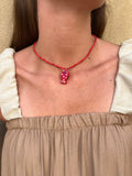 Collar rojo charms