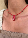 Collar rojo charms