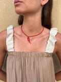 Collar rojo charms