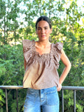 Top vichy volantes